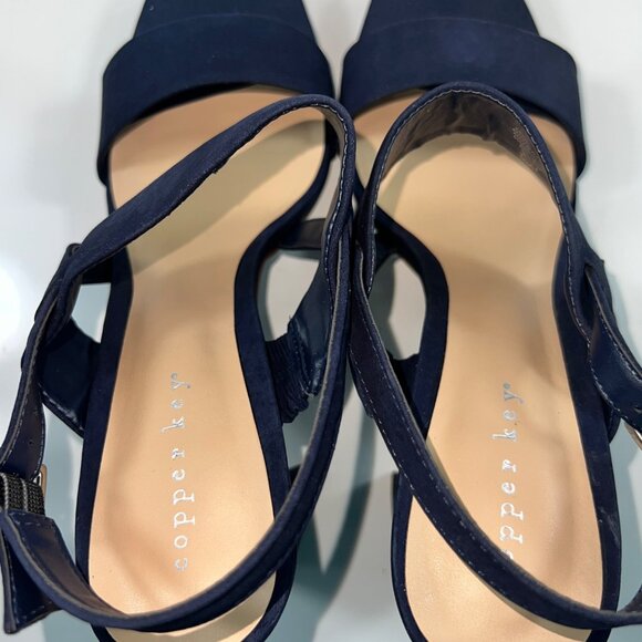 Copper Key Paradise Elite Blue Womens Heeled Sandals Size 10M - Picture 5 of 15
